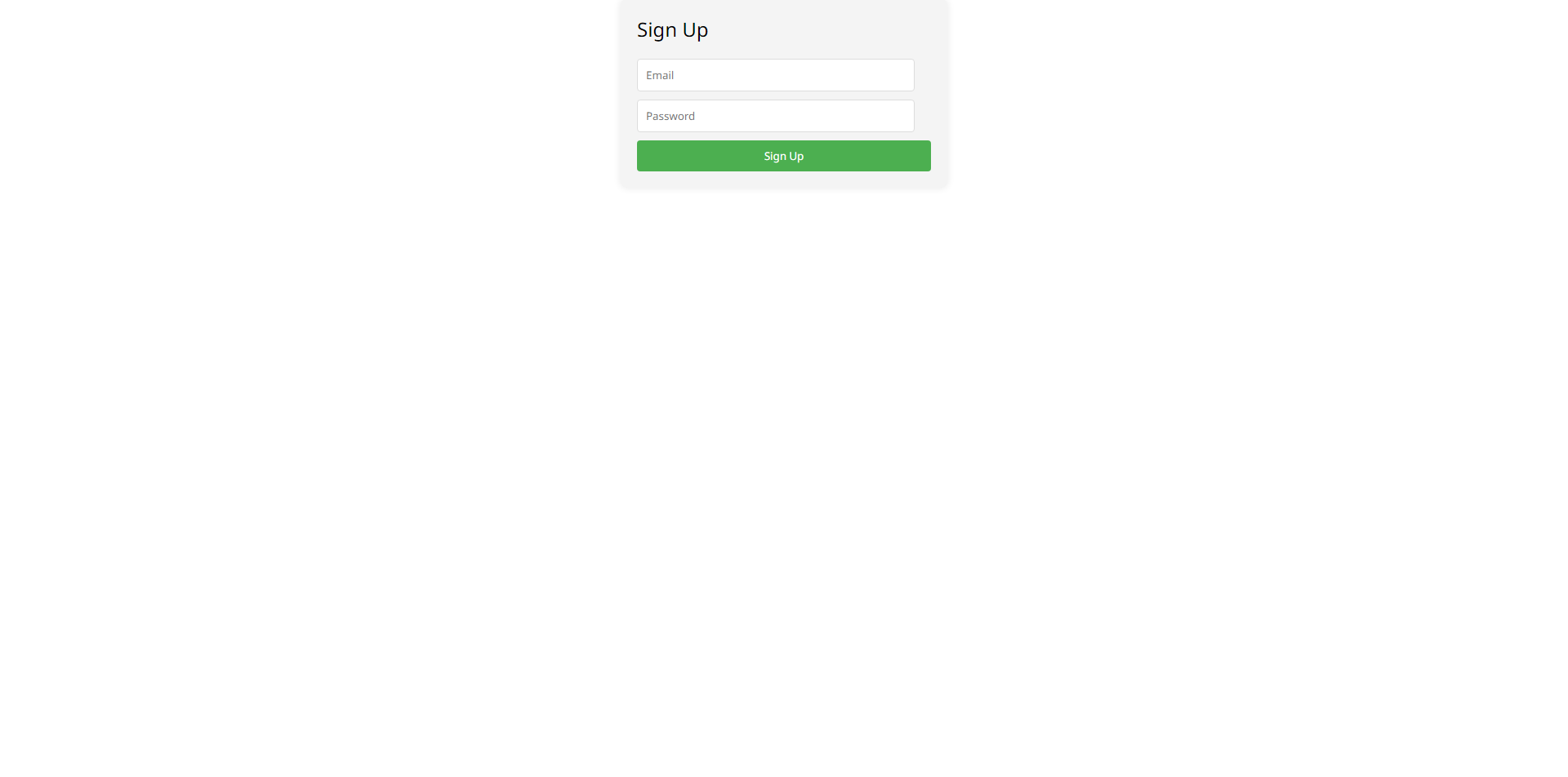 SignUp page