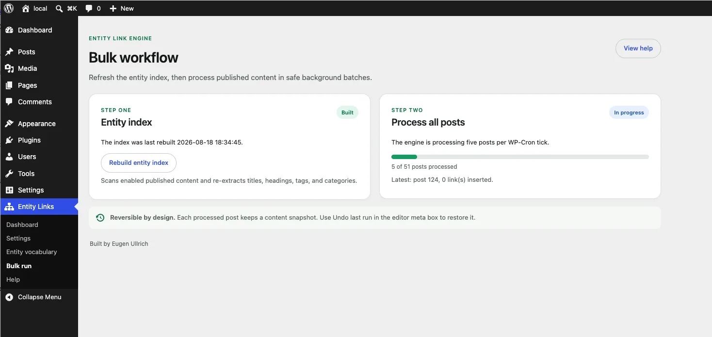 Bulk workflow