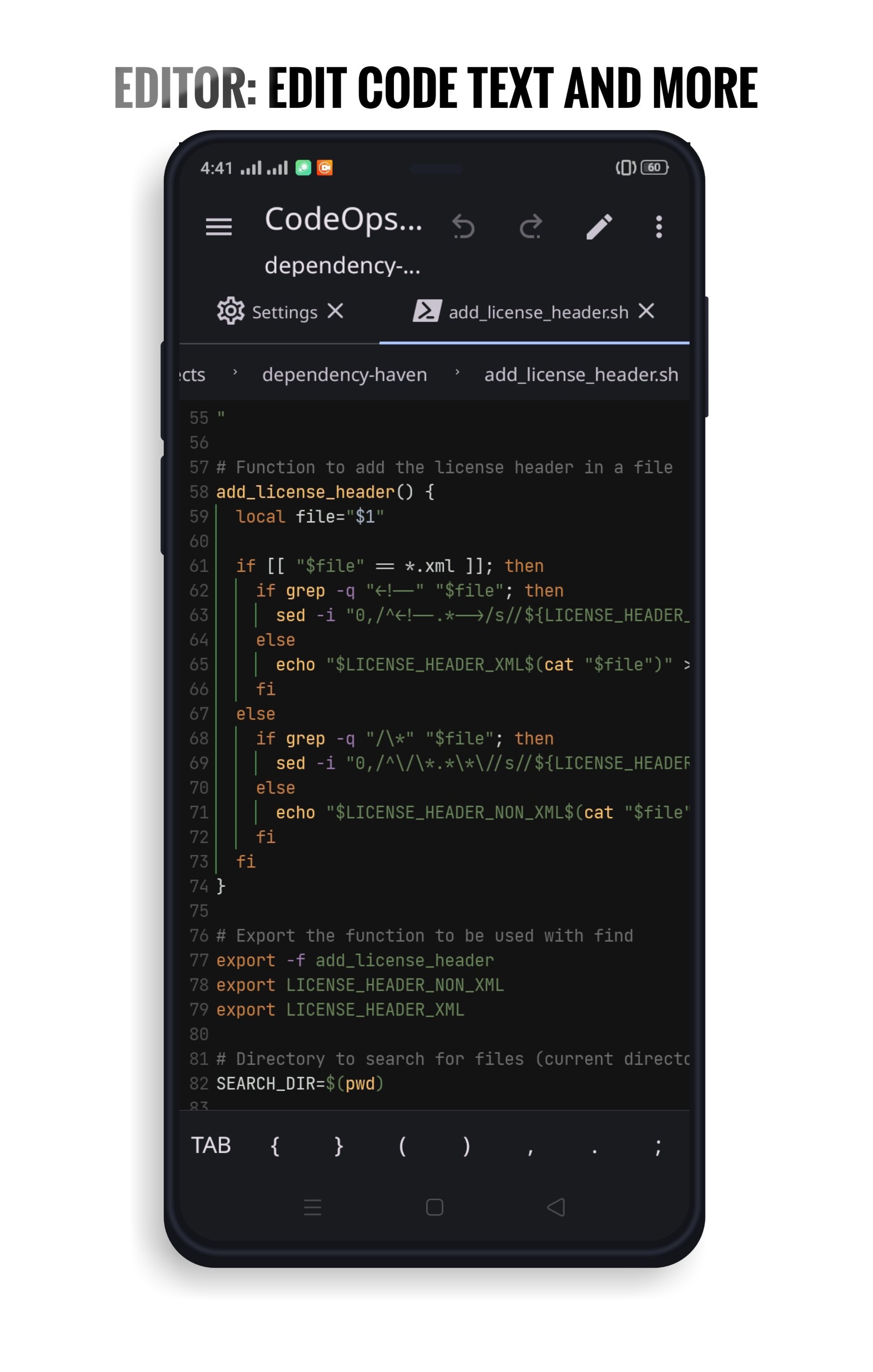 CodeOps Editor