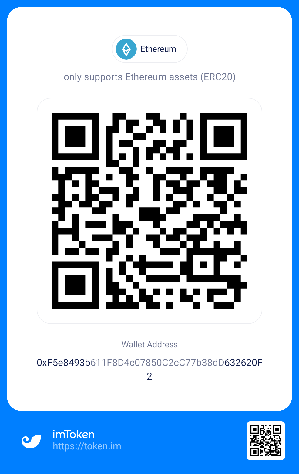 Ethereum donation QR code (ETH, USDC and other ERC-20 tokens)