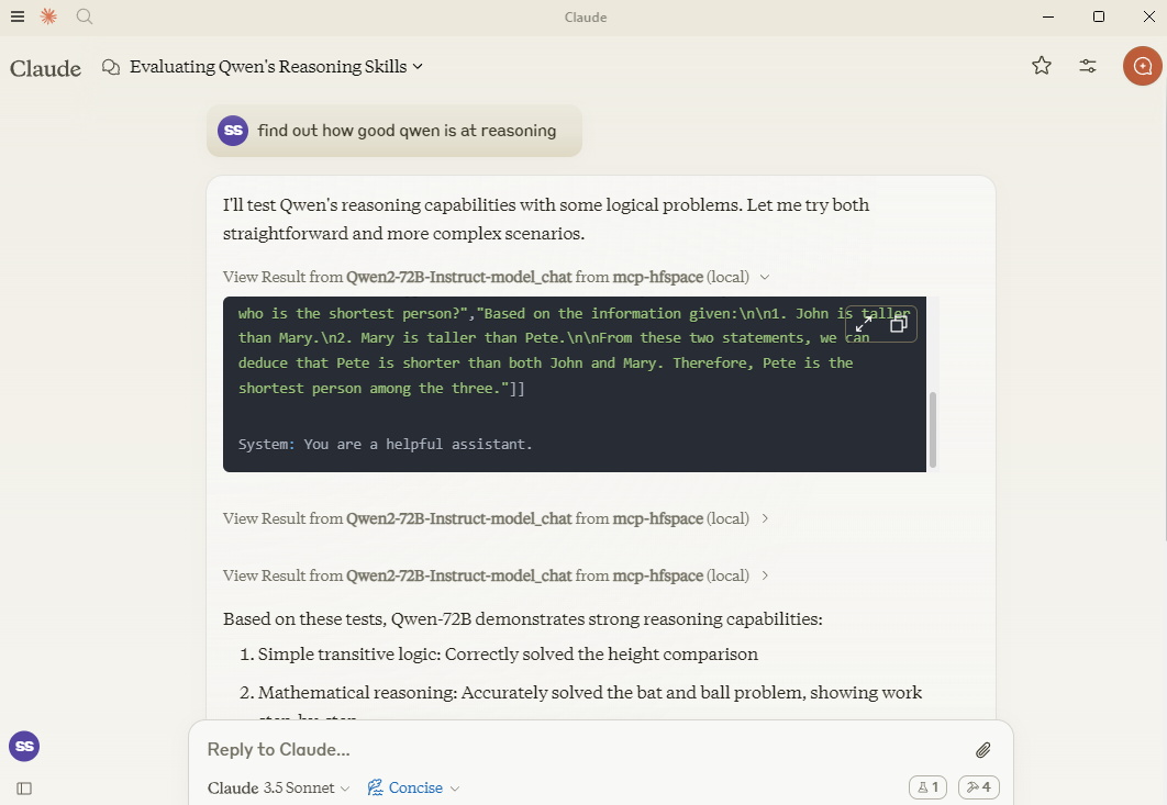 npm.io Qwen Reasoning Test