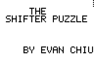 The Shifter Puzzle Title Screen