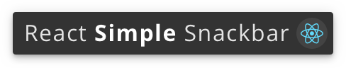 React Simple Snackbar Logo
