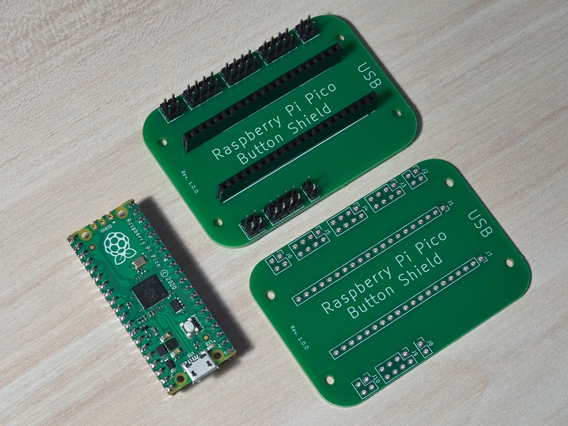 Rpi pico button shield, from the project README