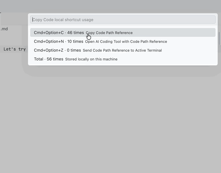 Copy Code Ref for AI demo