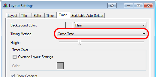 Timer Component Settings