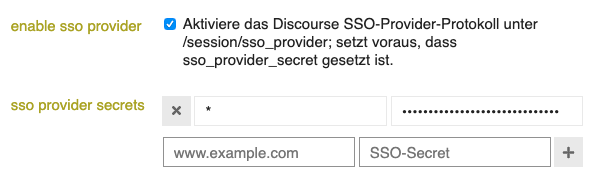 Discourse SSO Configuration