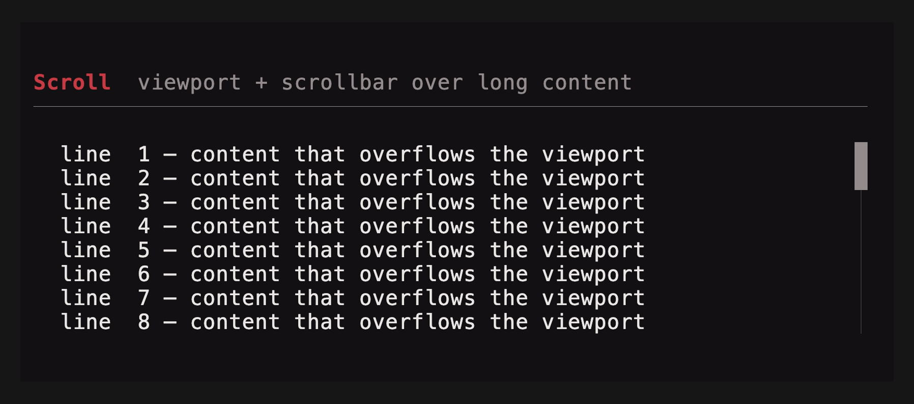 scroll demo