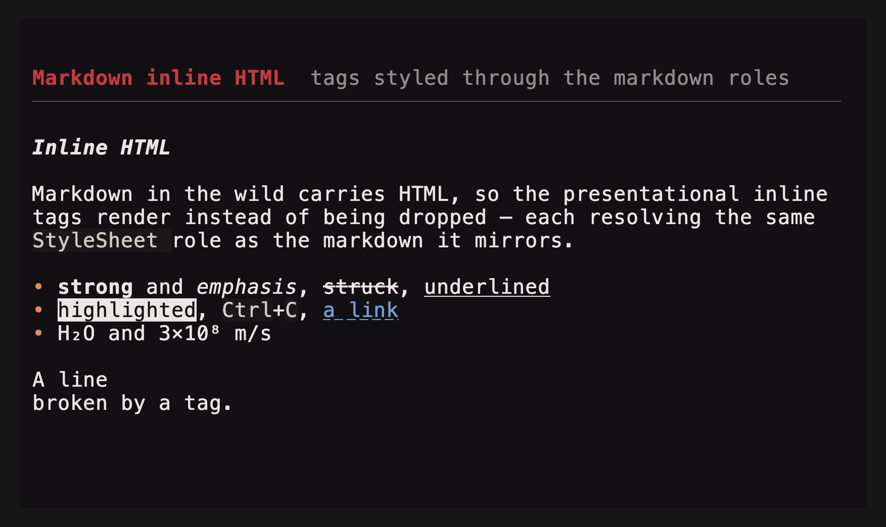 markdown HTML demo