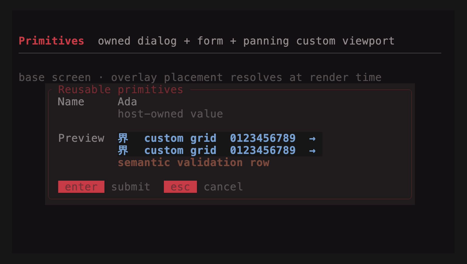 primitives demo