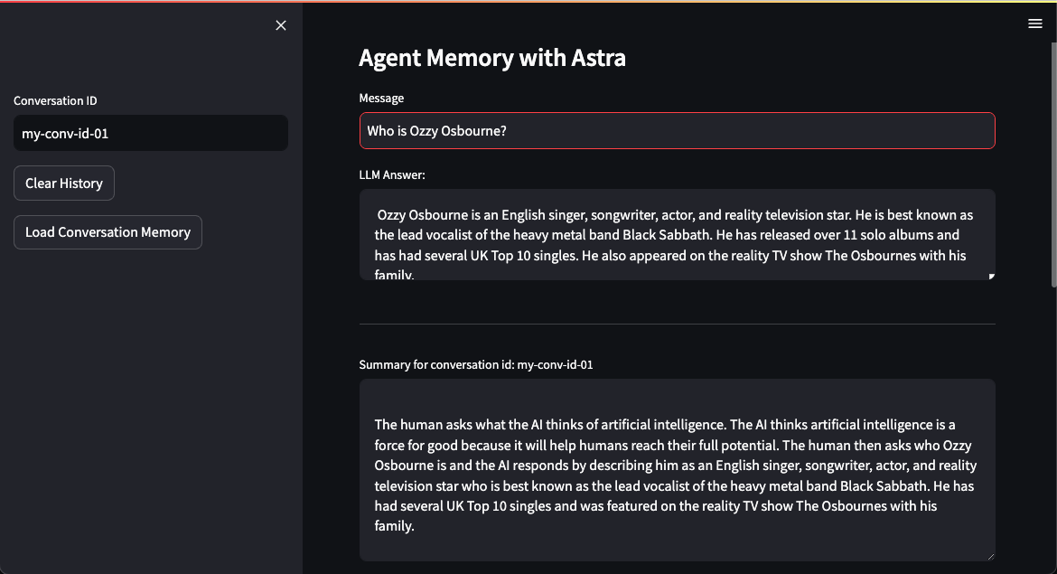 Astra Agent Memory