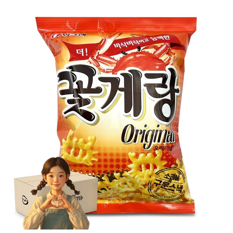 빙그레 꽃게랑 오리지널맛 70gx박스16개