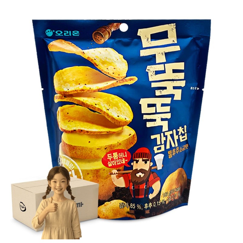 오리온 무뚝뚝 감자칩 106gx20개 통후추 소금맛