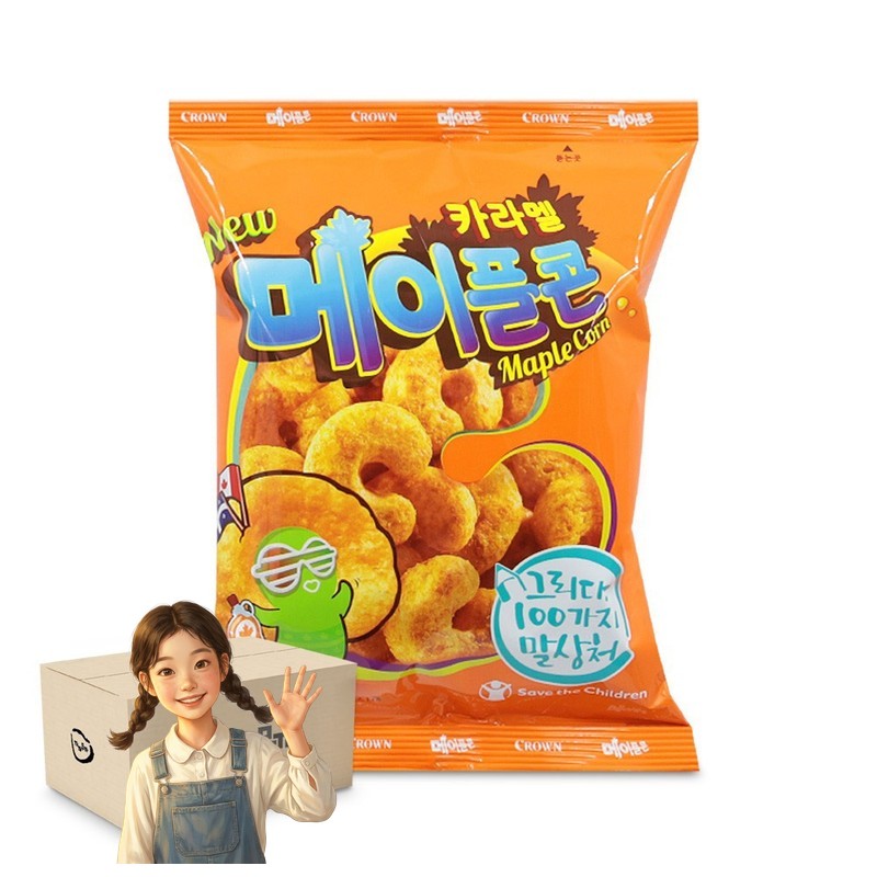 크라운 카라멜 메이플콘 74gx16개