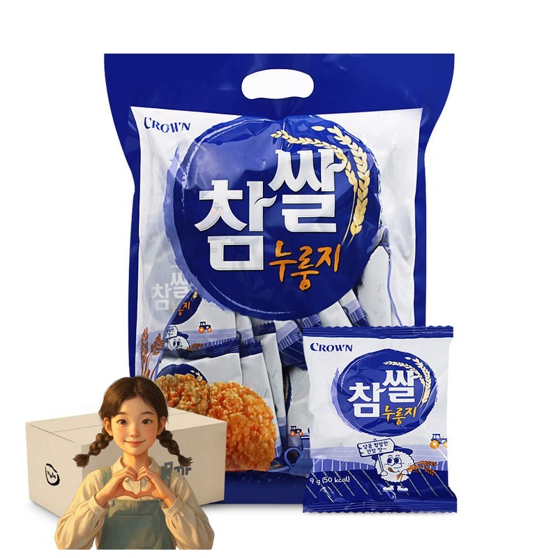 크라운 참쌀 누룽지 간장맛 216gx10개
