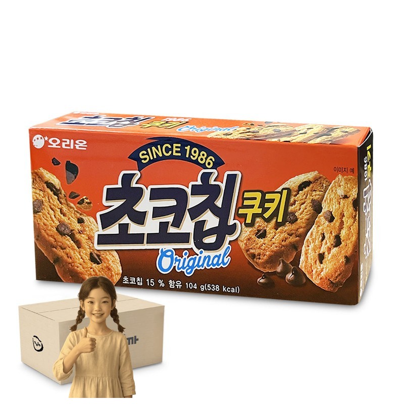 오리온 초코칩 쿠키 104g 1박스-21개 초코쿠키