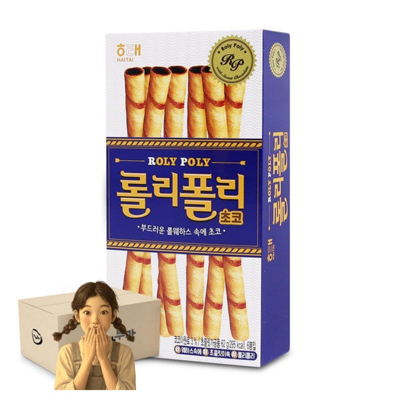 해태 롤리폴리 초코 62g 1박스-24개