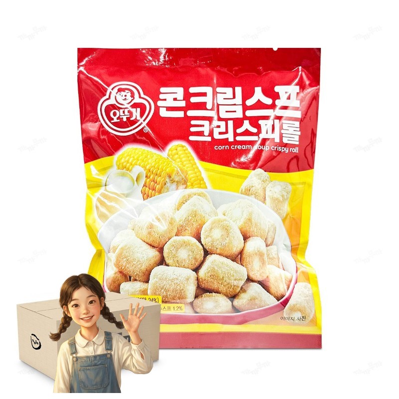 오뚜기 콘크림스프 크리스피롤 55g 1박스-12개