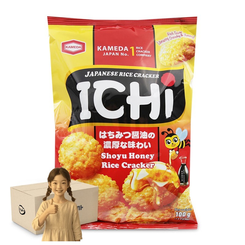 세일 카메다 이치 쌀과자 소유허니맛 100g 1박스-20개 소비기한 26.06.29