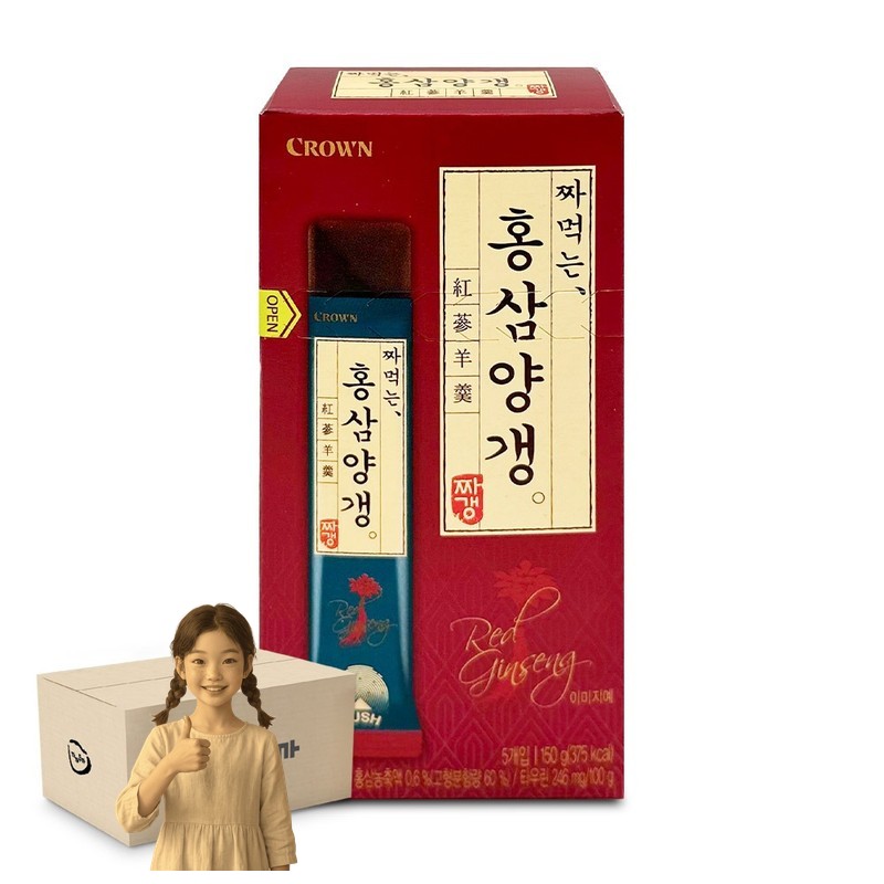 크라운 짜먹는 홍삼양갱 150g 1박스-20개