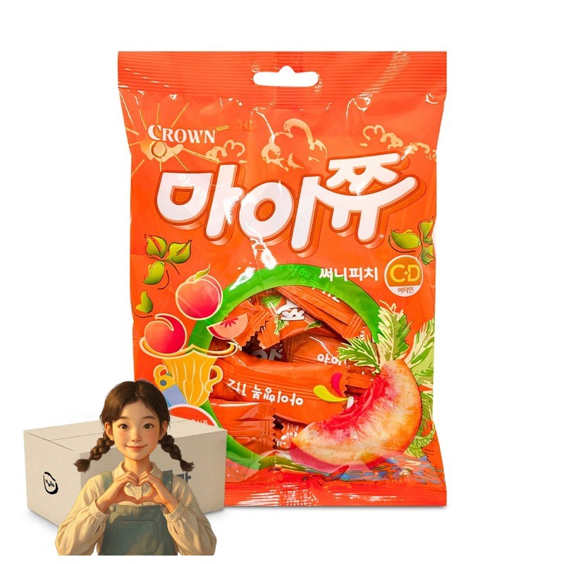 크라운 마이쮸 써니피치 100g 1박스-20개
