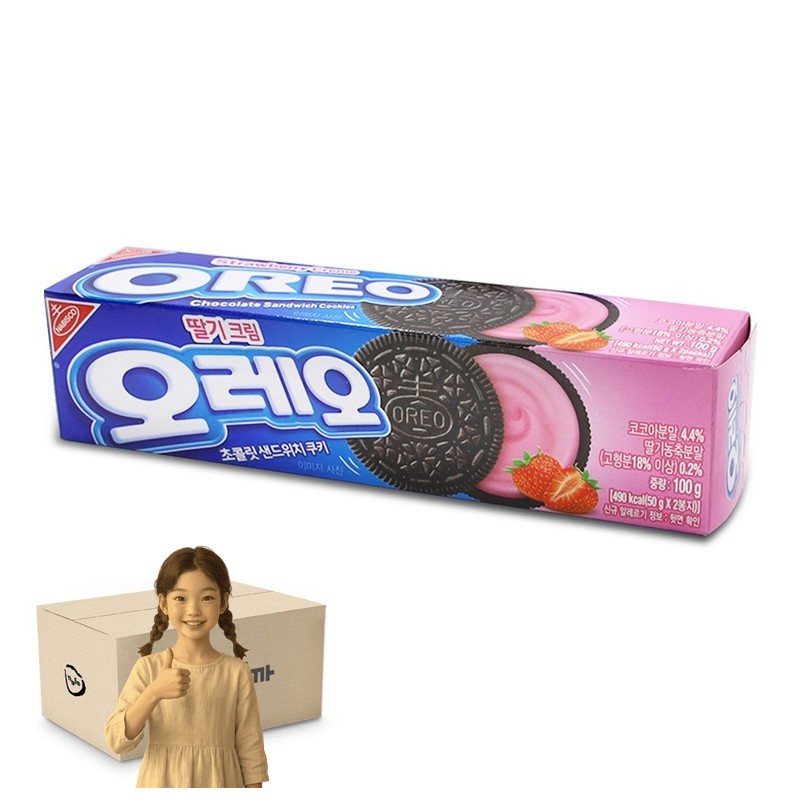 오레오 딸기크림 100g 1박스-24개