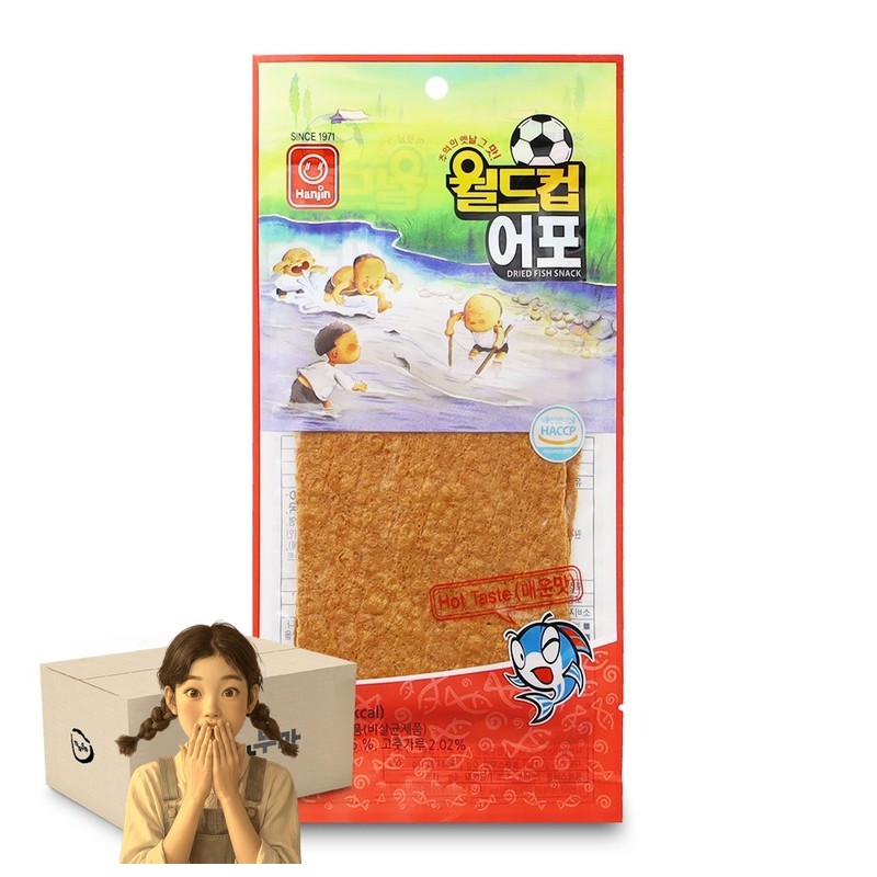 한진 월드컵 어포 매운맛 24g 1박스-30개