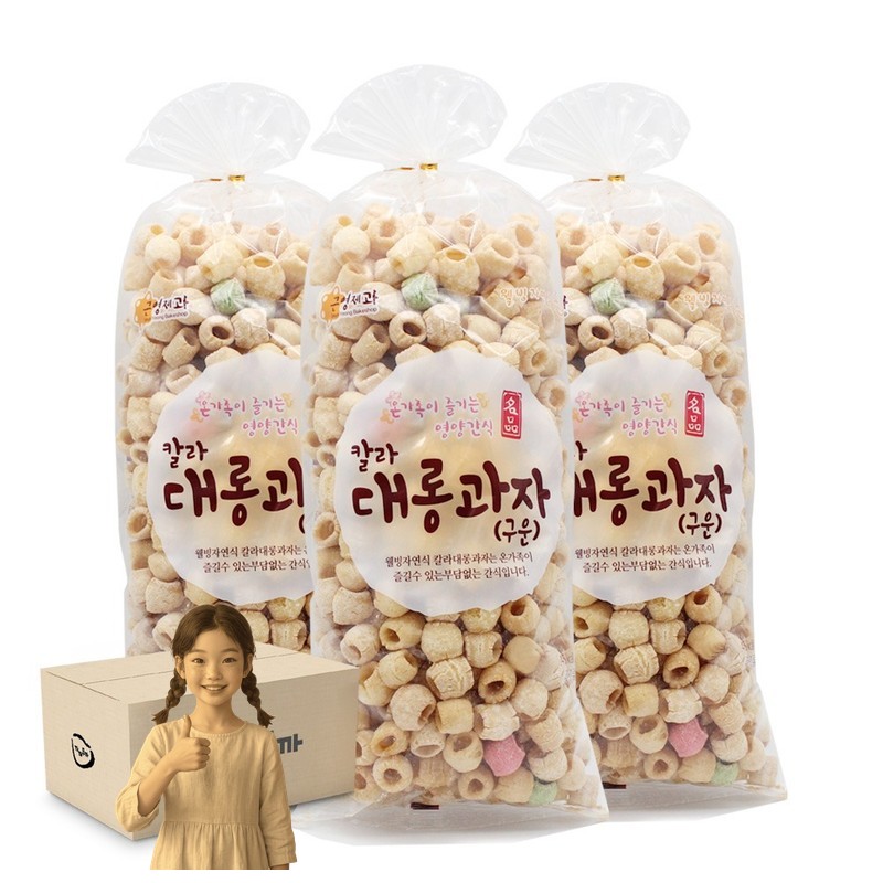 칼라대롱과자 120gx10개 웰빙 영양간식