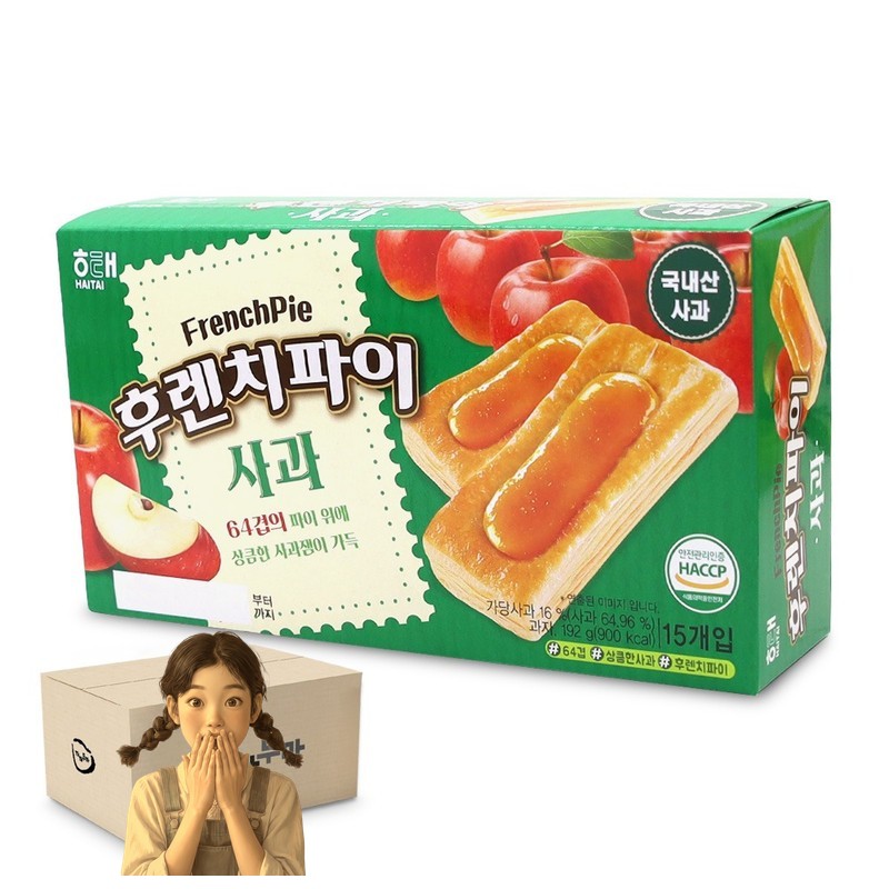 해태 후렌치파이 사과 192g 1박스-12개