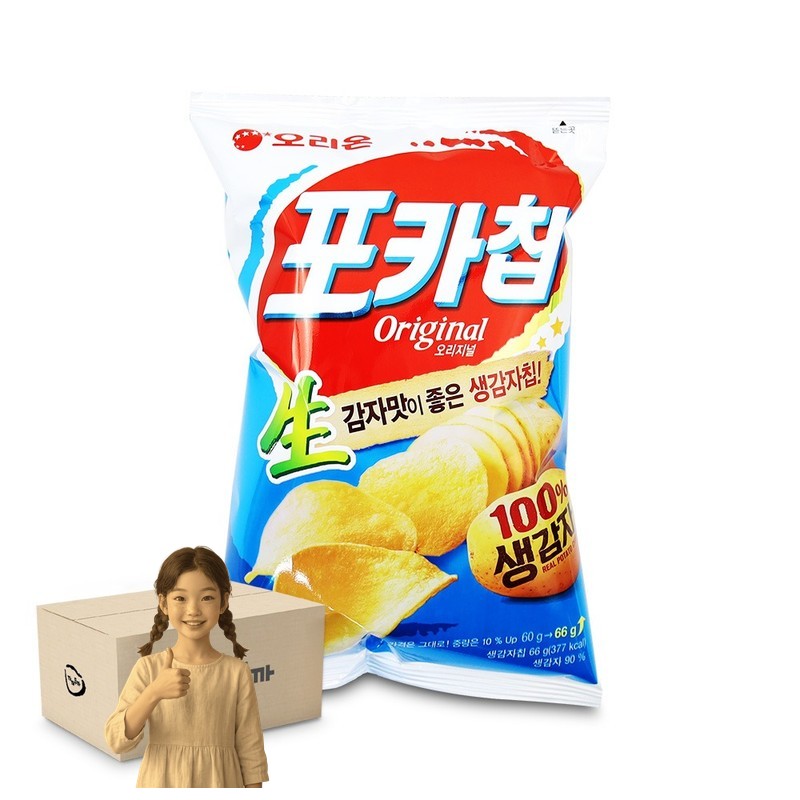 오리온 포카칩 오리지널 66g 1박스-20개