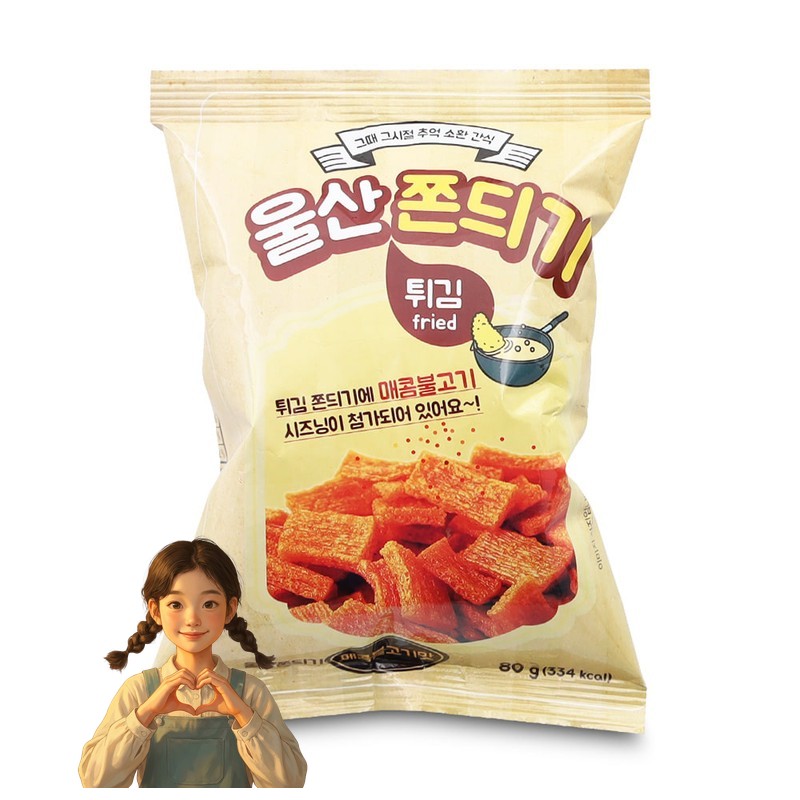 싱싱 울산쫀듸기 매콤불고기맛 스낵 80g