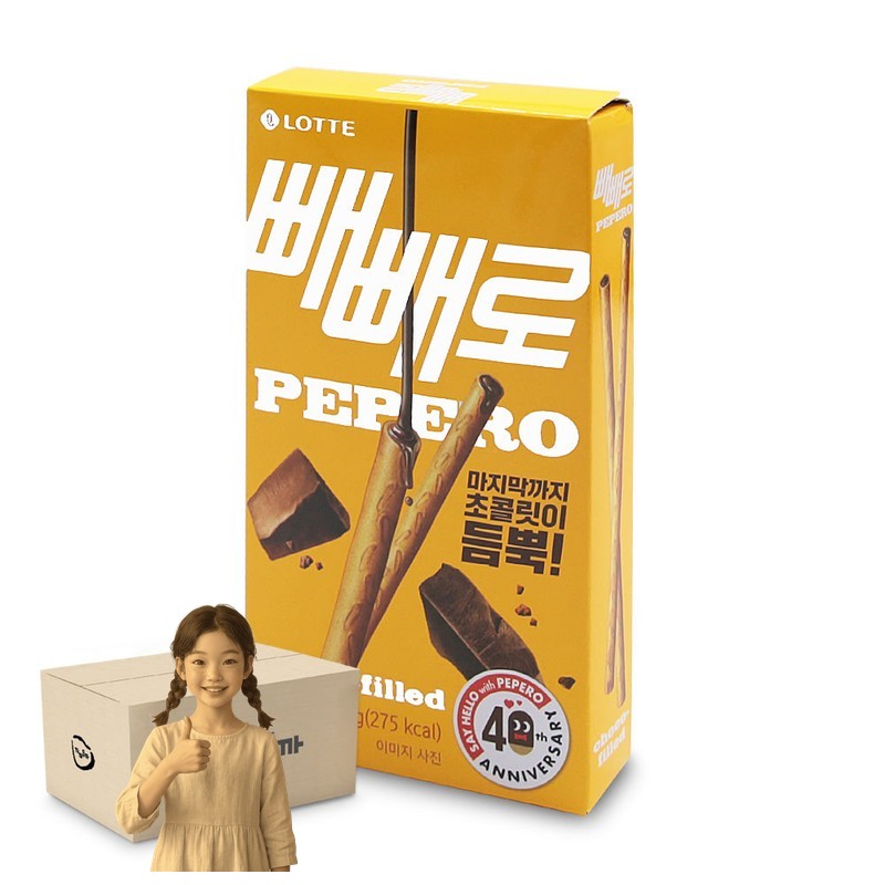 빼빼로 초코필드 53gx40개 누드빼빼로