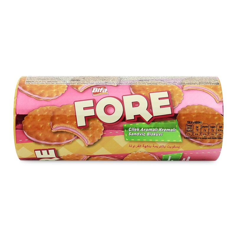 샌드위치 비스킷 딸기향 160g 수입과자