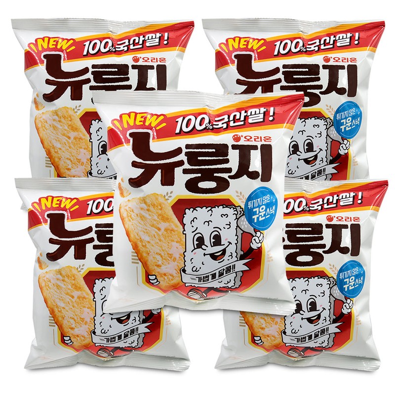 오리온 뉴룽지 124gx5개 누룽지 쌀과자 사무실간식