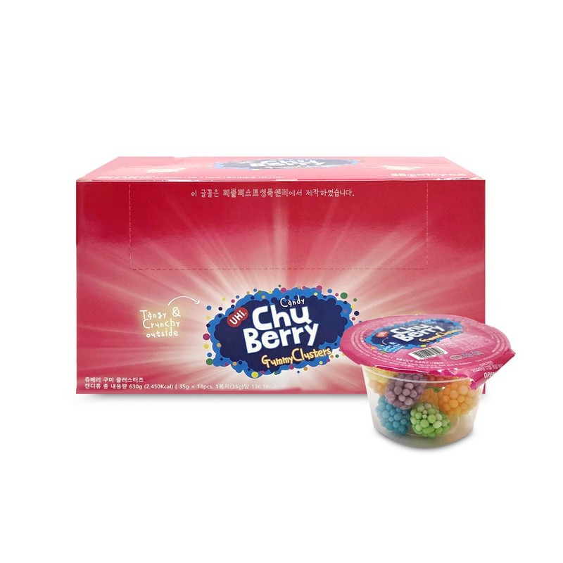 츄베리 구미 클러스터즈 35g x18개 1통 구미젤리 사탕 간식선물