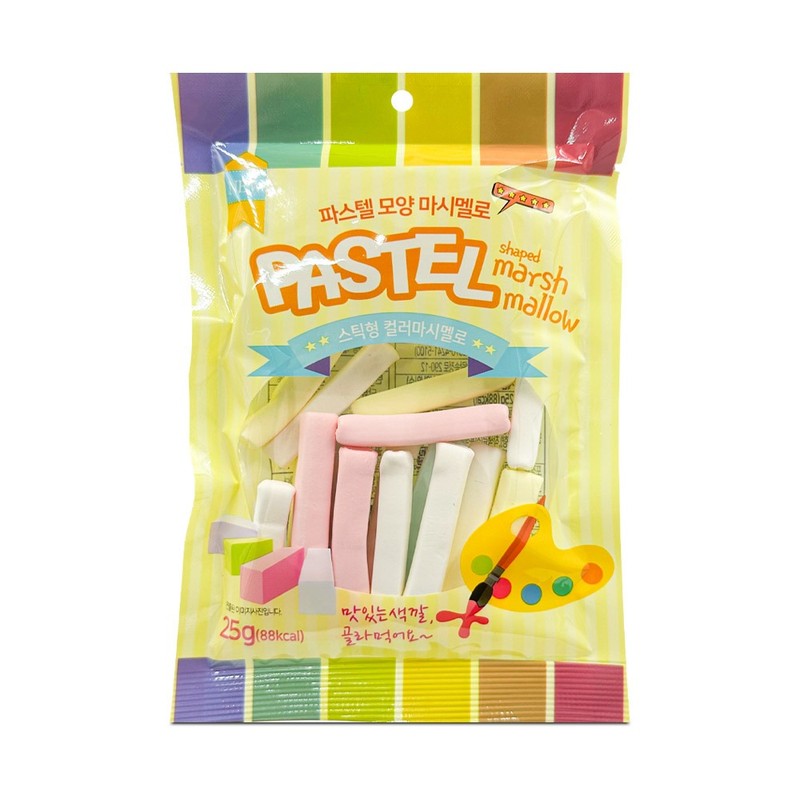 파스텔모양 마시멜로 25g 스틱형