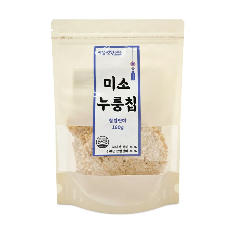 맛뜰정원 찹쌀현미 미소 누룽칩 160g 식사대용