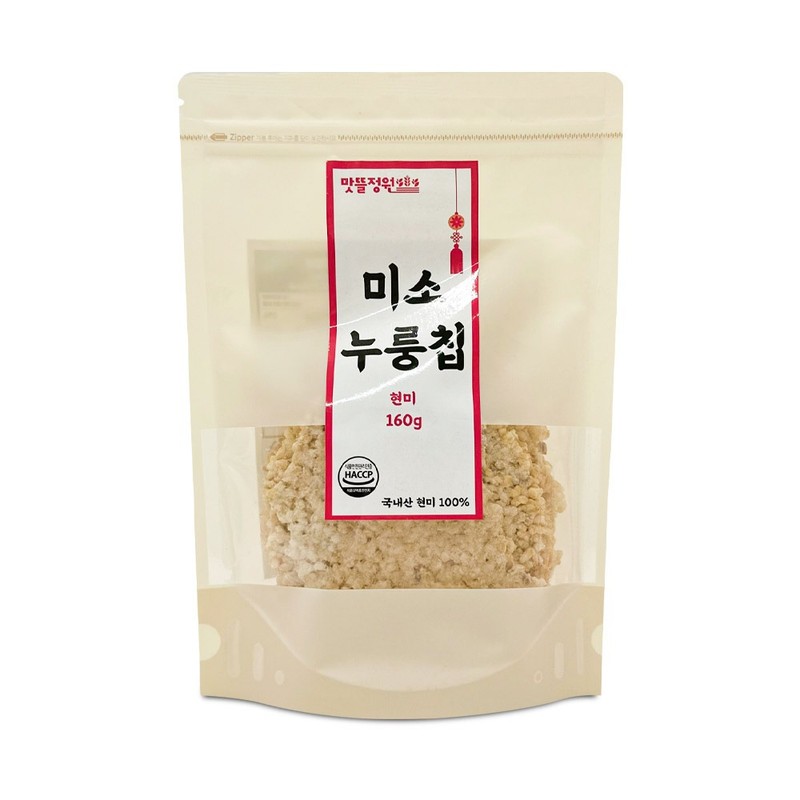 맛뜰정원 현미 미소 누룽칩 160g 식사대용