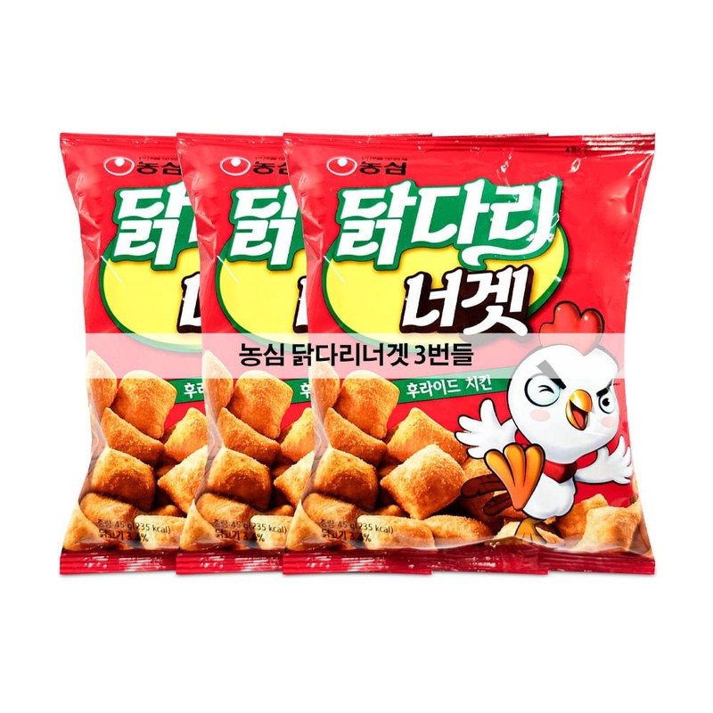농심 닭다리 너겟 45gx3봉
