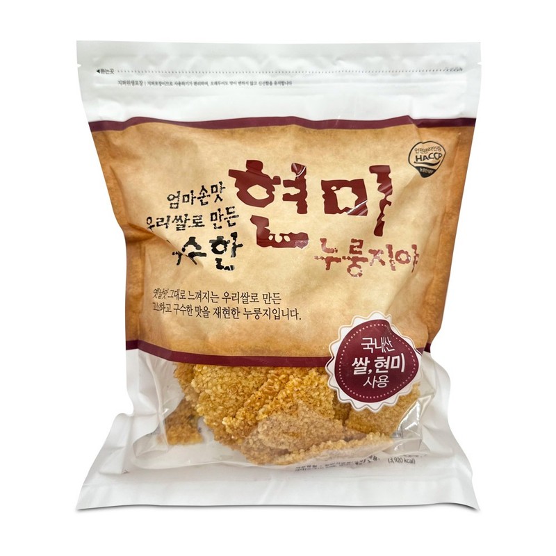엄마 손맛 우리 쌀로 만든 구수한 현미 누룽지야 1kg 간편식 야식