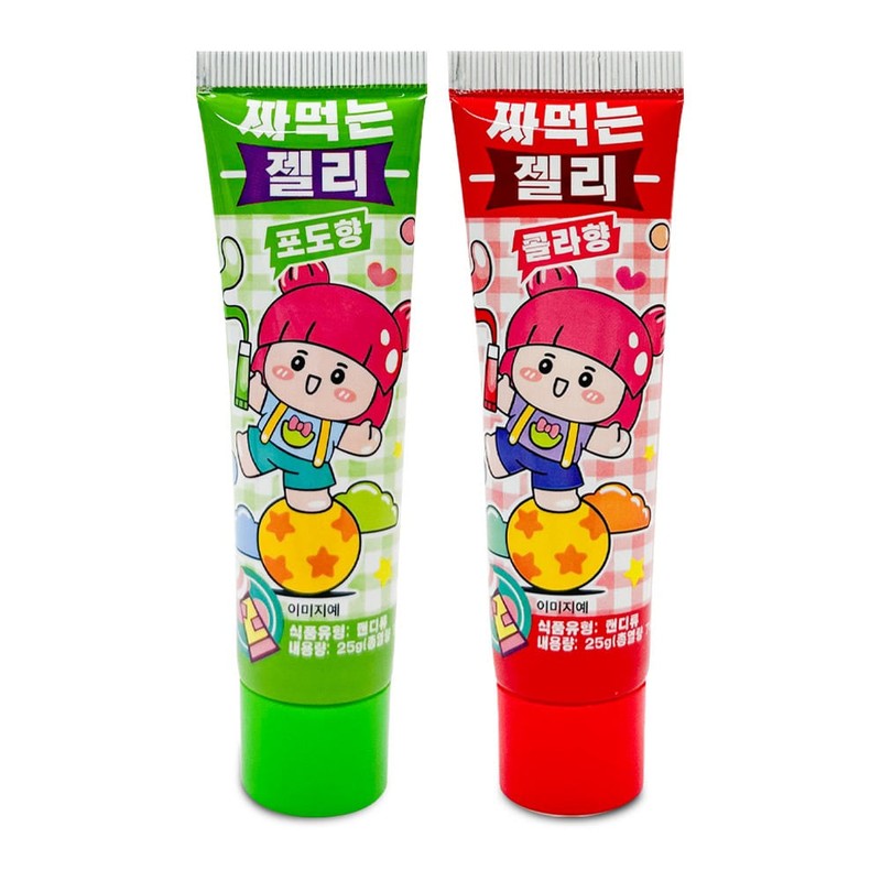 짜먹는젤리 콜라향 포도향 25g 랜덤 이색간식