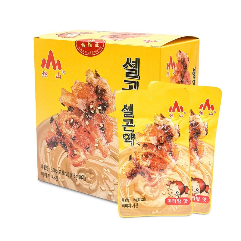 중국간식 설곤약 마라탕맛 18gx20개 1통 마라 곤약 젤리