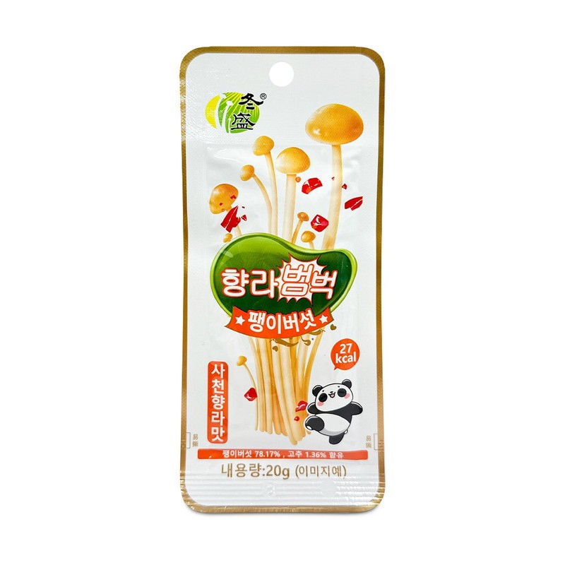 중국간식 향라범벅 팽이버섯 사천향라맛 20g 팽이버섯무침 스낵 사무실간식