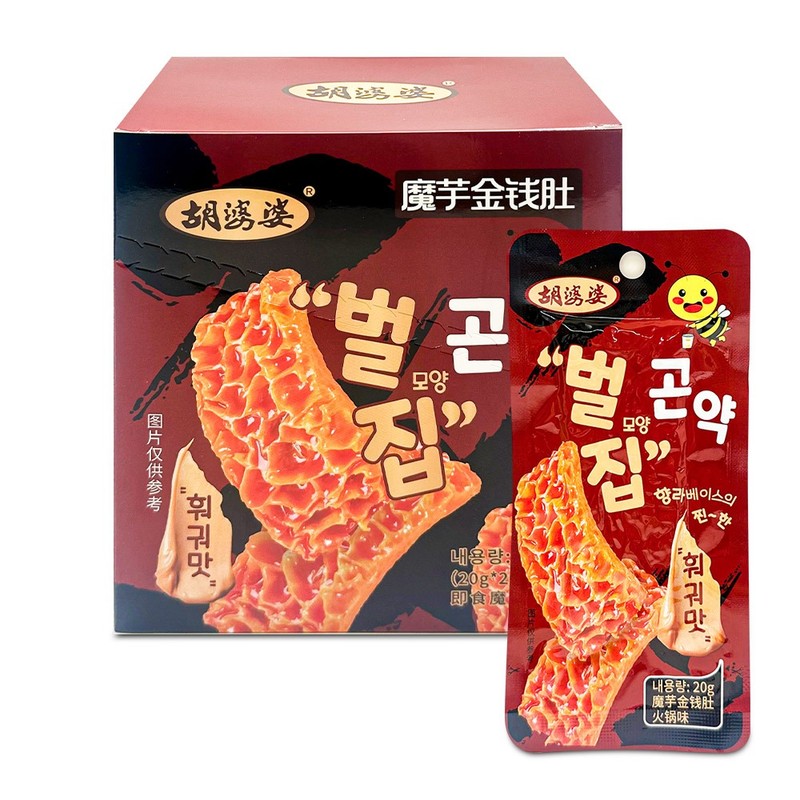 중국간식 벌집 모양 곤약 훠궈맛 20gx20개 1통 마라곤약