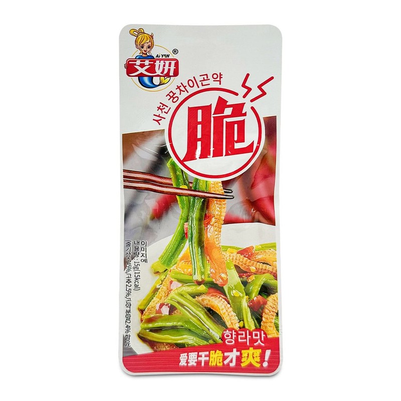 중국간식 사천 꿍차이 곤약 향라맛 15g 채소 무침