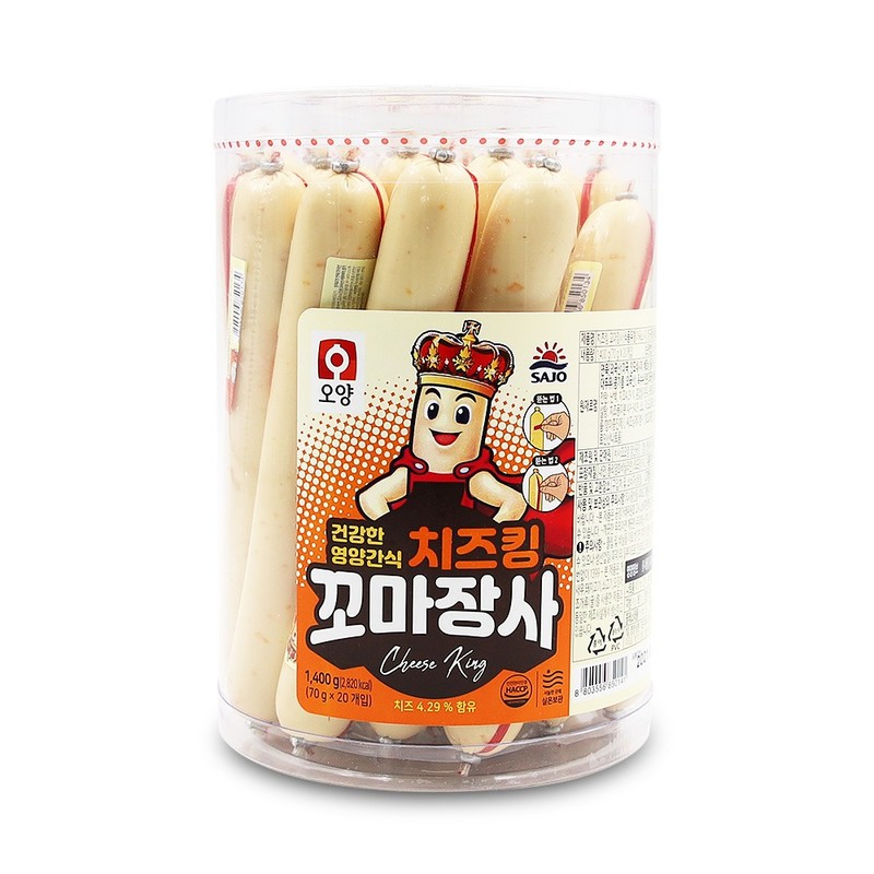 사조 치즈킹 꼬마장사 소시지 1300g 65gx20개