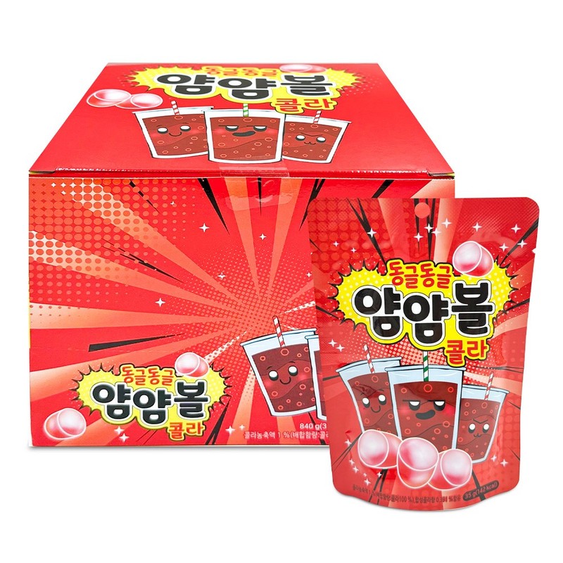 얌얌볼 콜라맛 35gx24개 츄잉캔디