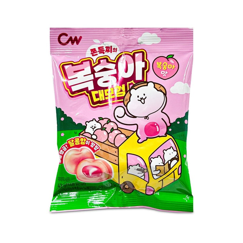 청우 쫀득찌의 복숭아 대모험 복숭아맛 젤리 42g