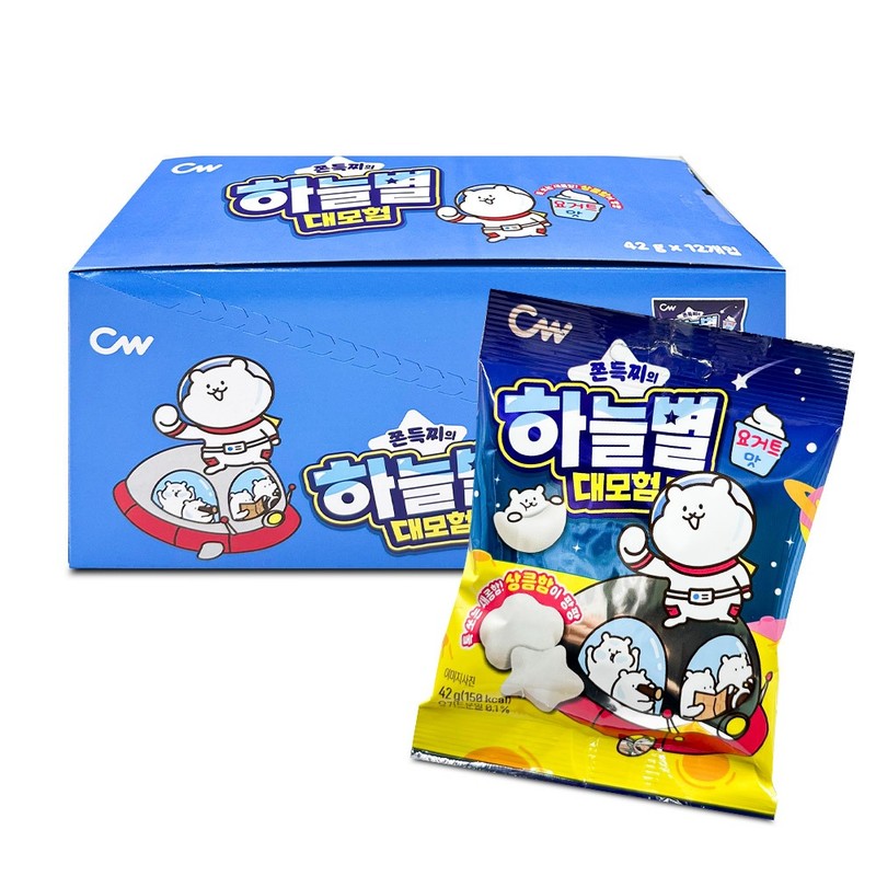 청우 쫀득찌의 하늘별 대모험 요거트맛 젤리 42gx12개 1통