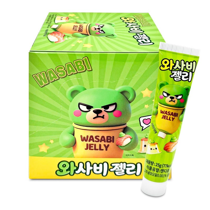 와사비 젤리 25gx20개 1통 짜먹는 젤리